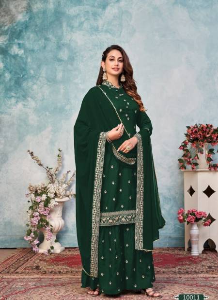 Green Colour Anjubaa 2 Fancy Designer Festive Wear Heavy Work Salwar Suit Collection 10011